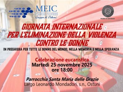 Giornata internazionale per l’eliminazione della violenza contro le donne: le riflessioni del Meic di Ostuni