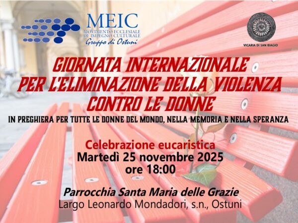 Giornata internazionale per l’eliminazione della violenza contro le donne: le riflessioni del Meic di Ostuni
