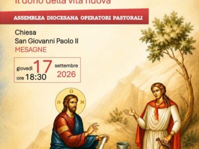 Assemblea degli operatori pastorali a Mesagne il 17 settembre 2026